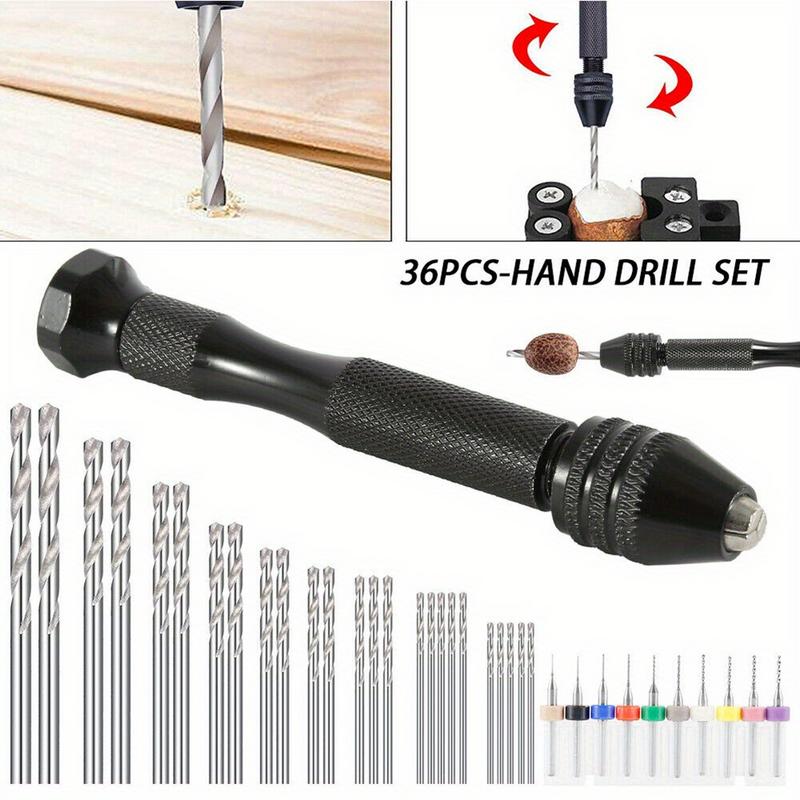 Pin Vice Micro - 36Pcs/Set Micro Hand Drill Bits Set