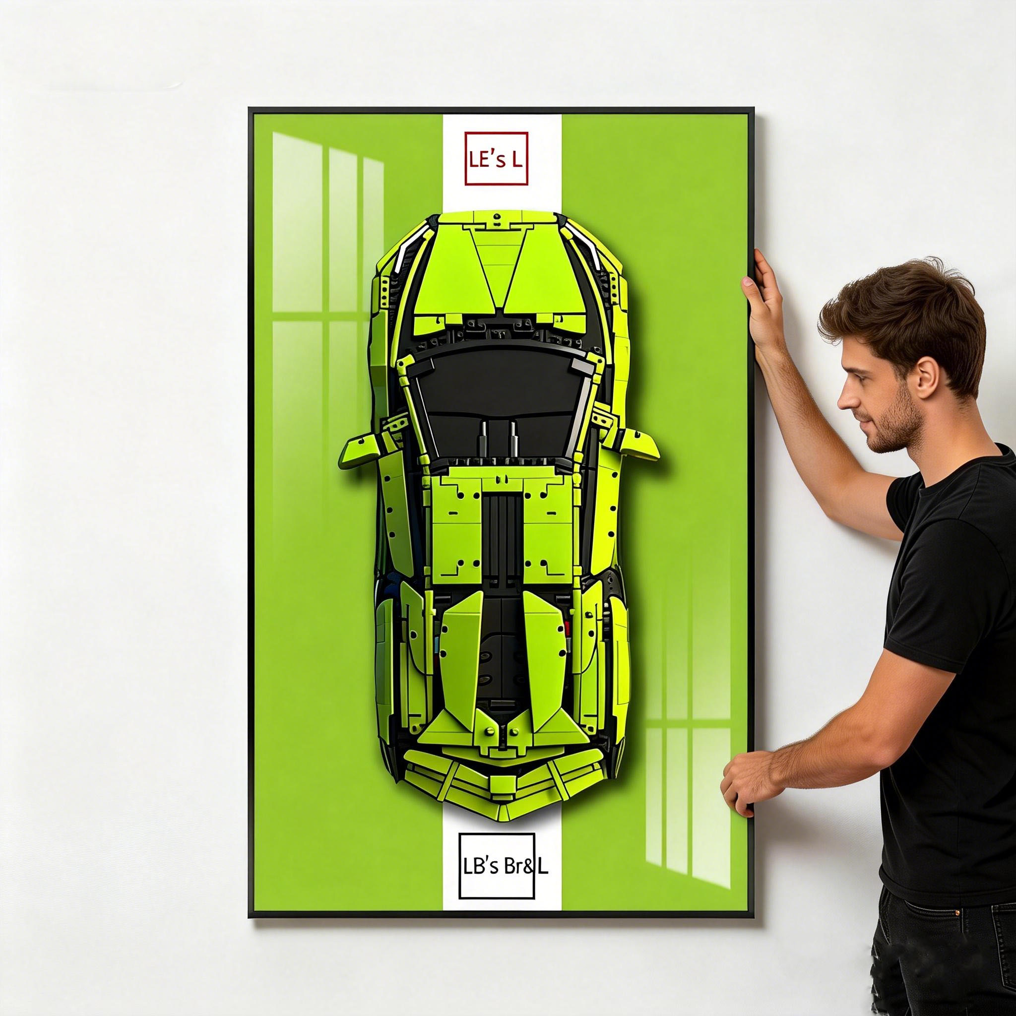 Model Kit Lamborghini - Display Wall Mount for LEGO 42115