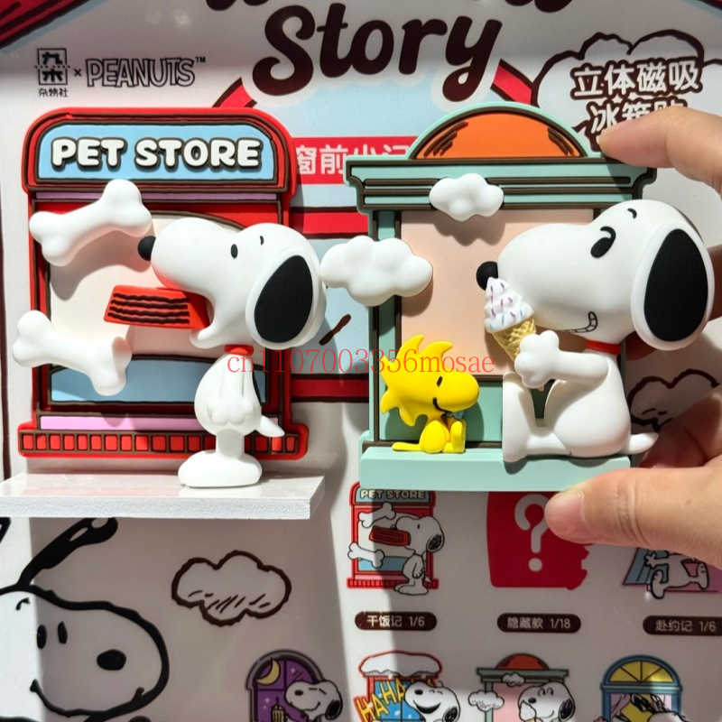 Model Kitchen Set Pvc - Peanuts Snoopy Refrigerator Magnet Blind Box