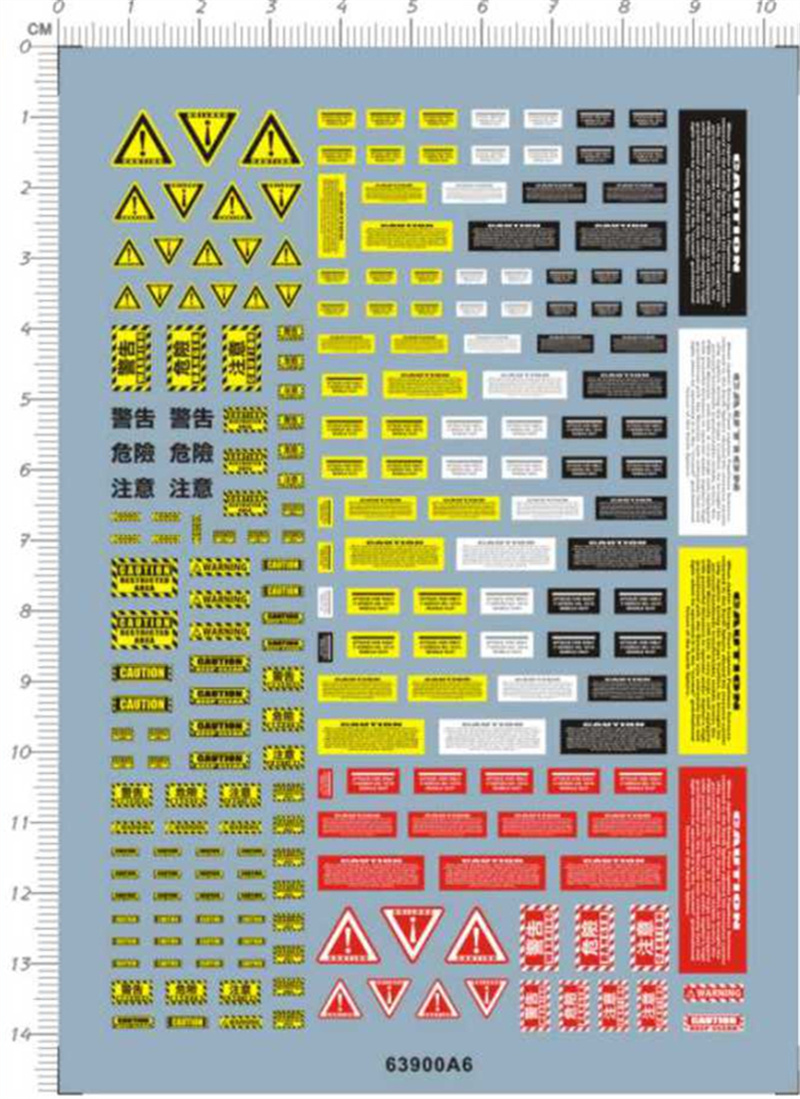 Warning Caution Danger Water S - огляд і ціна Model Kit Water Decal
