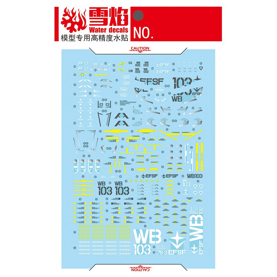 Model Decals  Studio PGU RX-78 - огляд і ціна Model Kit Water Decal