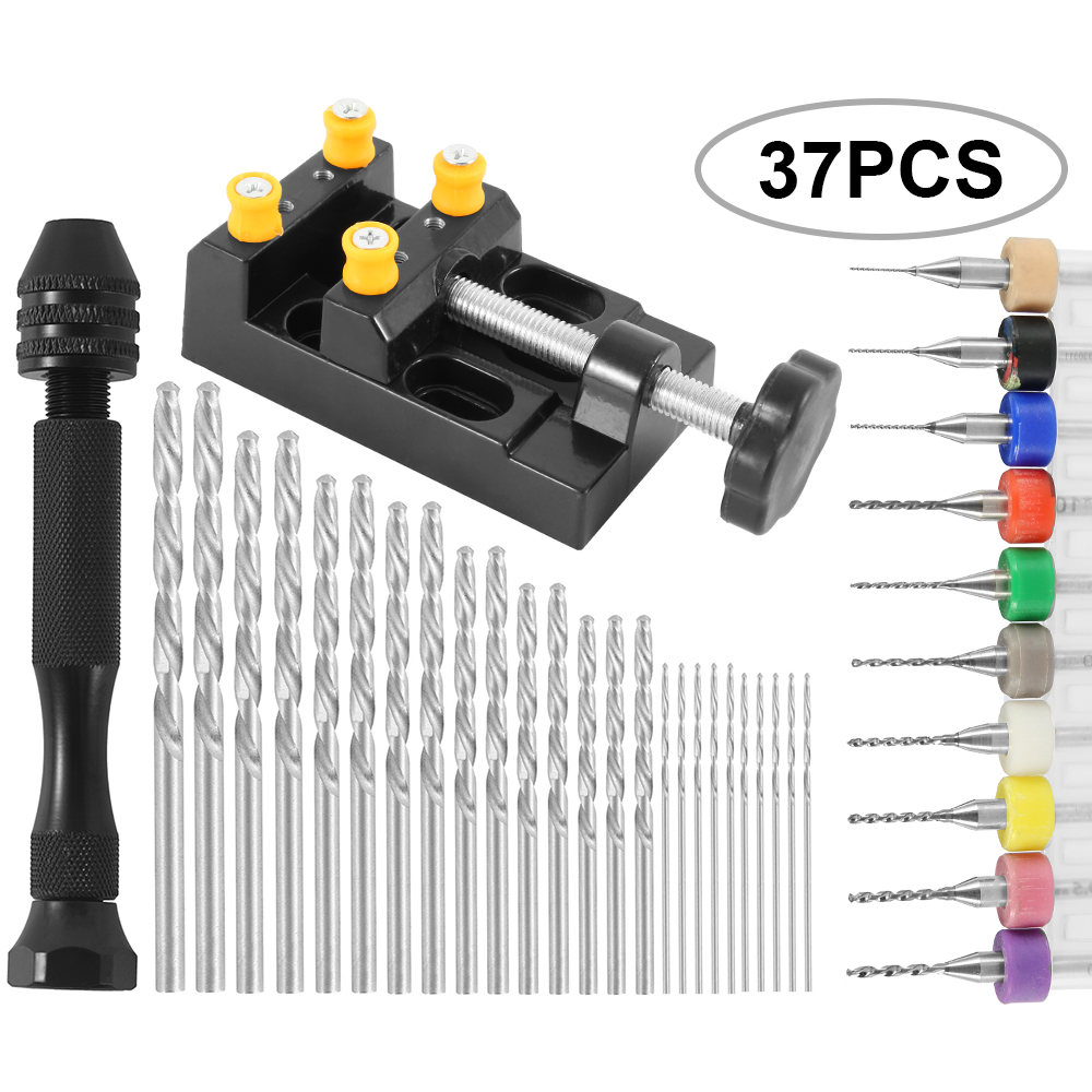 37Pcs Portable Hand  Twist Dri - огляд і ціна Pin Vice Micro