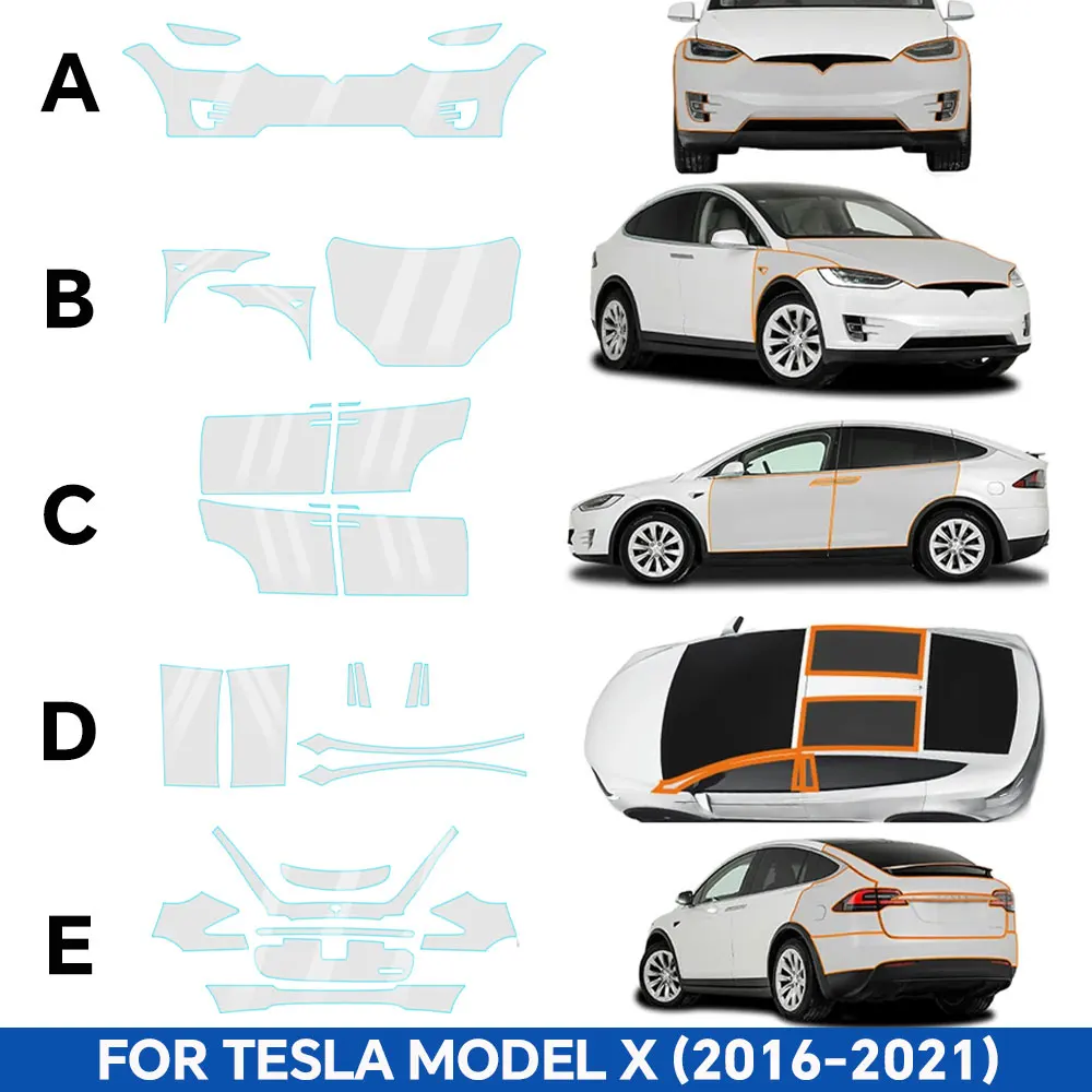 TPU For Tesla Model X 2016-202 - огляд і ціна Logo Model Kit