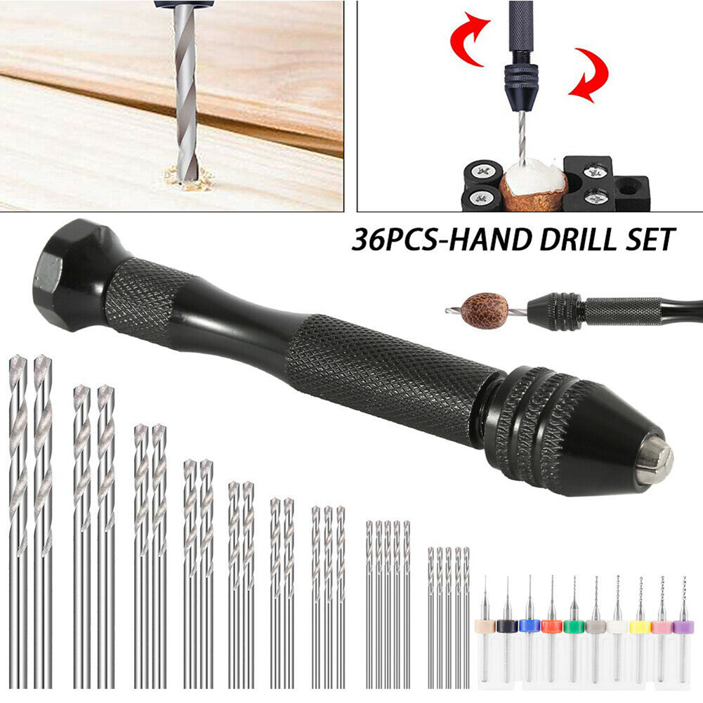 36Pcs Micro Hand Drill Bits Se - огляд і ціна Pin Vice Micro