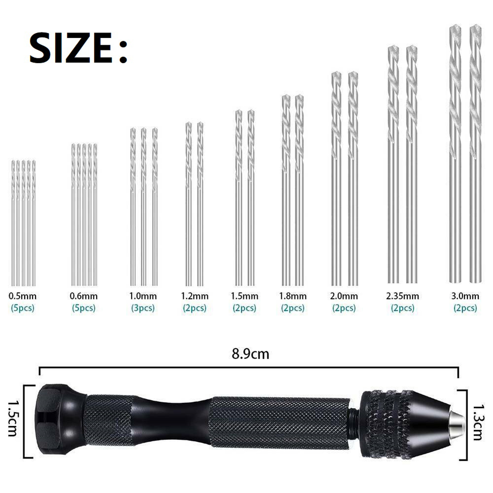 36Pcs Micro Hand Drill Bits Se - огляд і ціна Pin Vice Micro