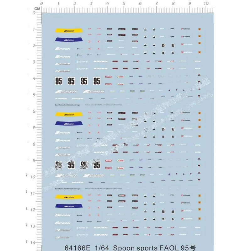 1/64 Spoon Sports Faol 95 Mode - огляд і ціна Model Kit Water Decal
