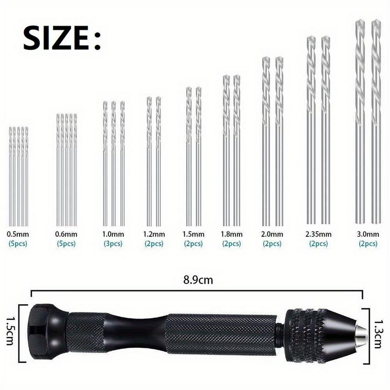36Pcs/Set Micro Hand Drill Bit - огляд і ціна Pin Vice Micro