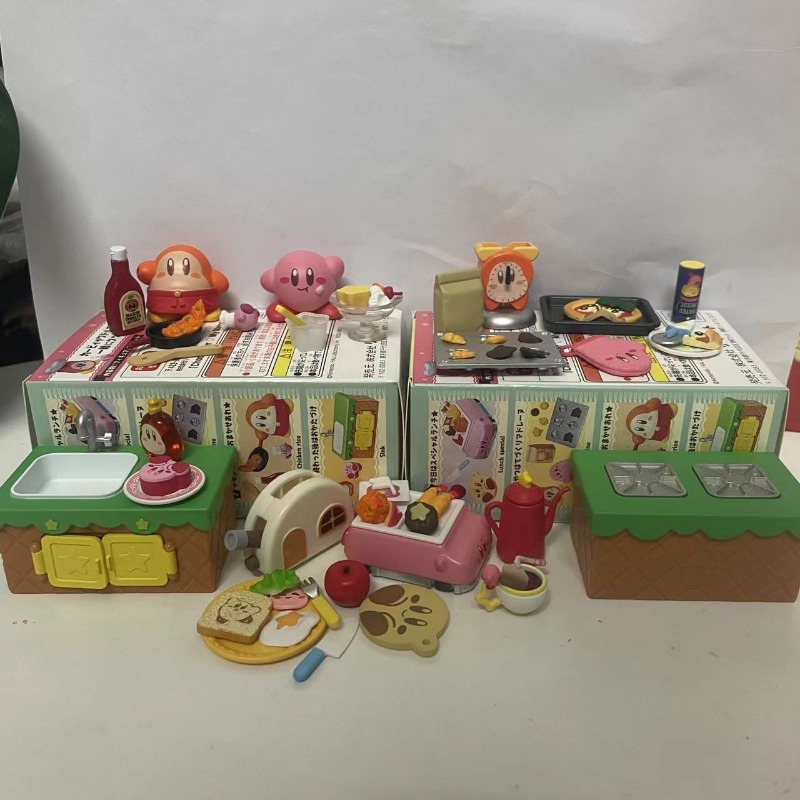 Boxed 8Pcs/set Anime Kirby Kit - огляд і ціна Model Kitchen Set Pvc