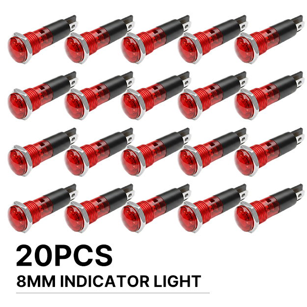 FILN 20PCS 8mm LED Indicator L - огляд і ціна Panel Line Marker