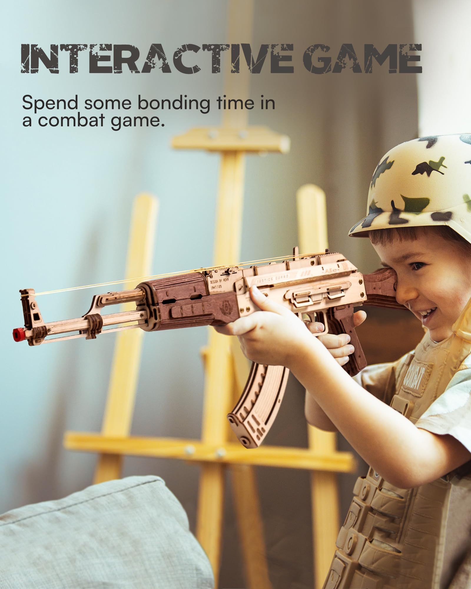 Robotime Rokr Automatic Rifle  - огляд і ціна Model Kit Keroro