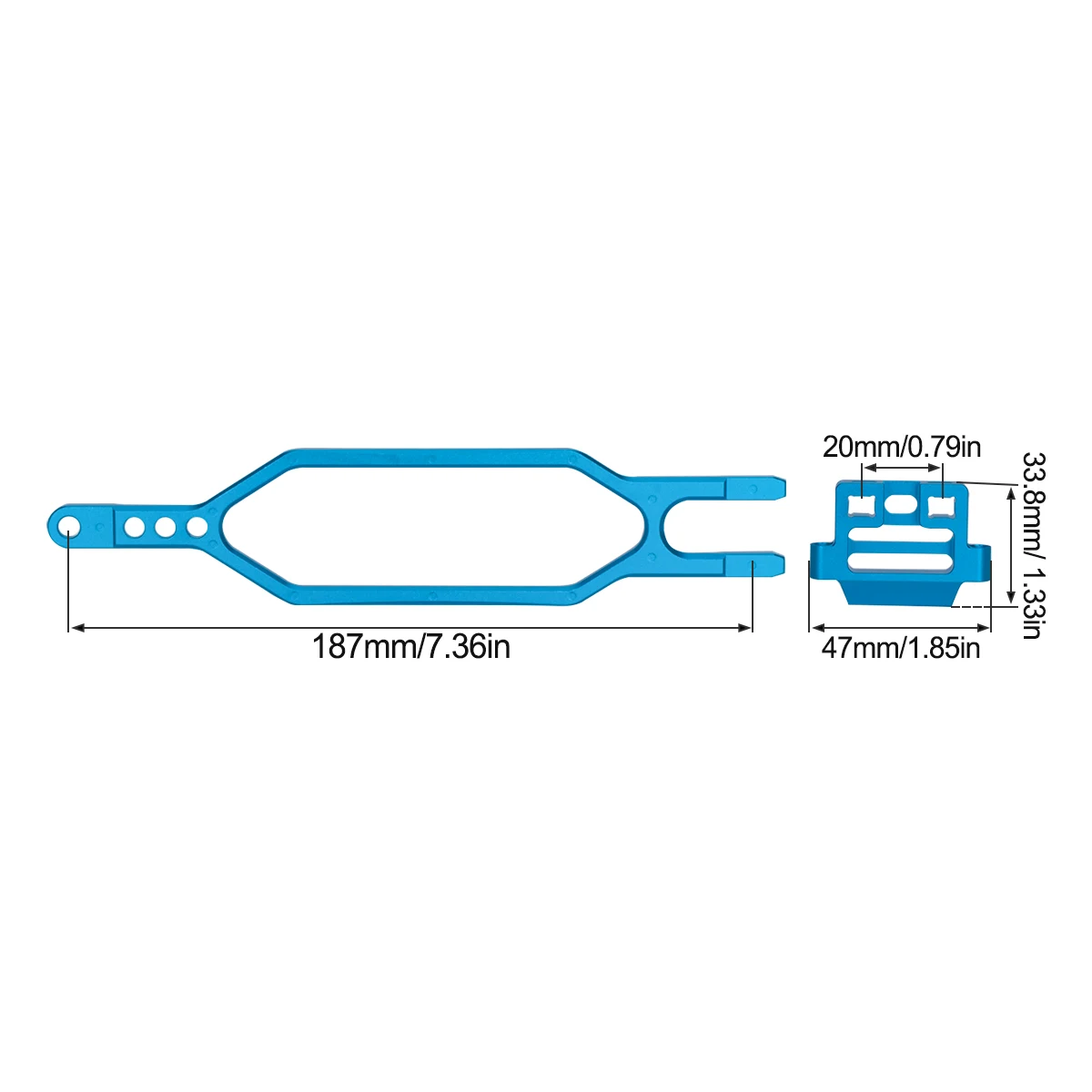 CNC Aluminum Hold Down Battery - огляд і ціна Model Kit Helicopter