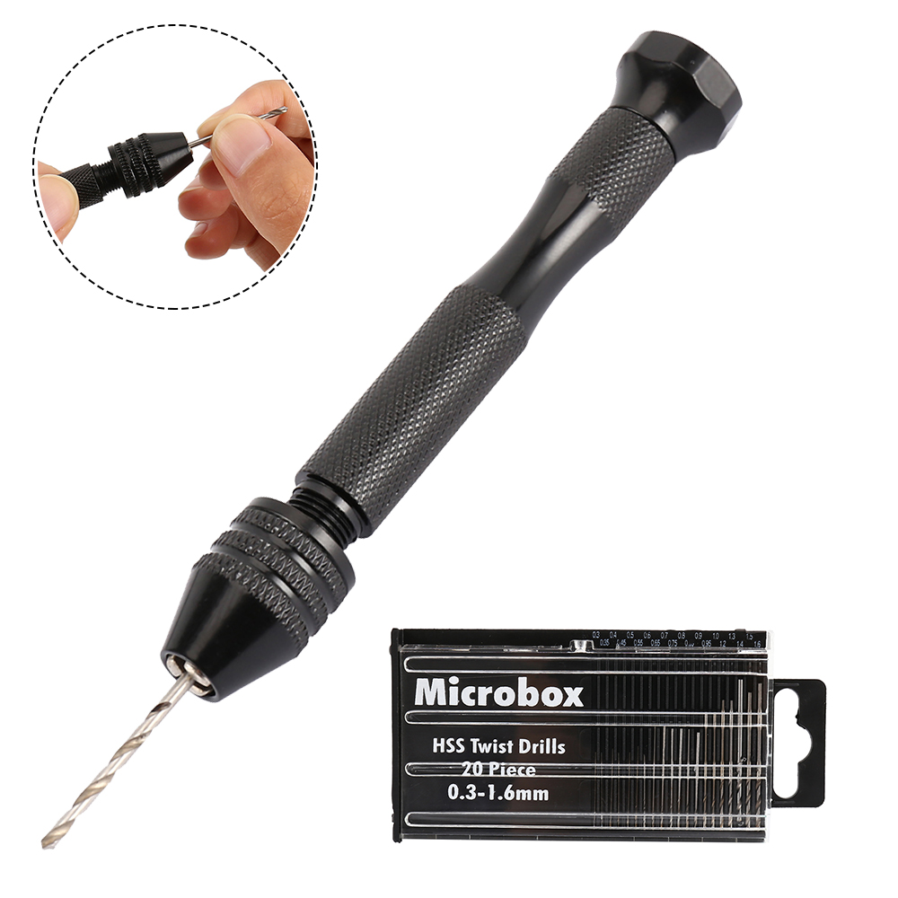20 Pcs Mini Twist Drill Bits P - огляд і ціна Pin Vice Micro