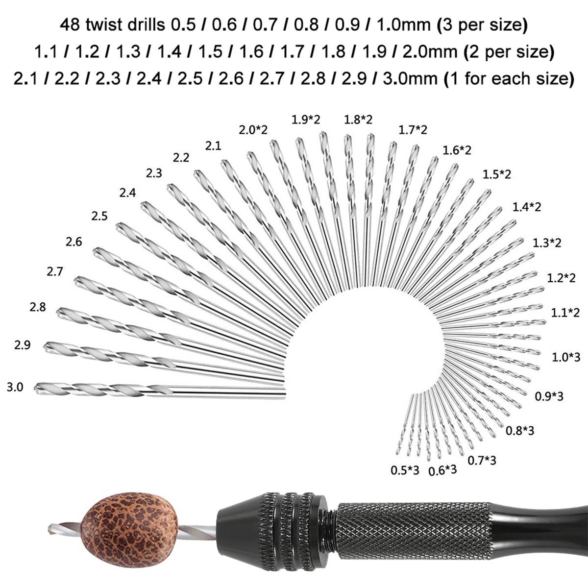 57/21pcs Pin Vise Hand Drill B - огляд і ціна Pin Vice Micro