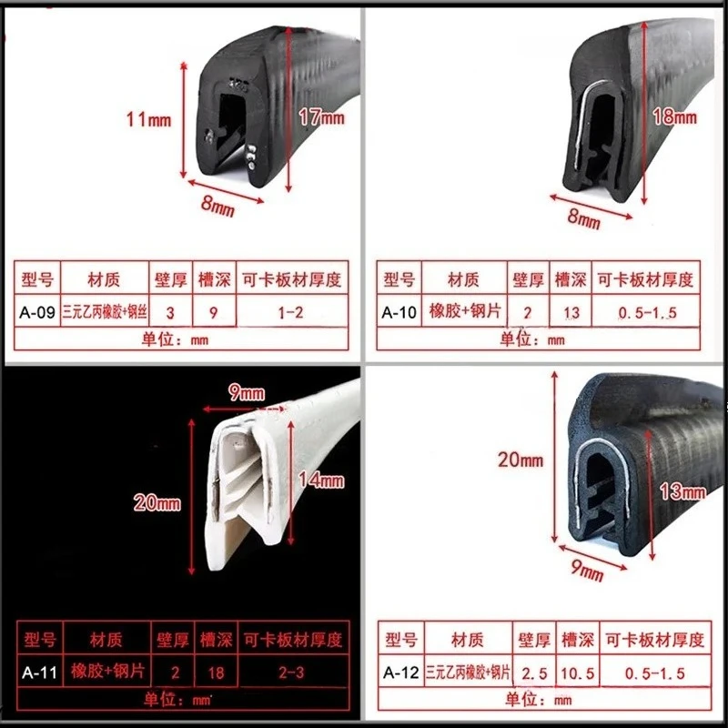 h/F/U Shape Sealing Strip EPDM - огляд і ціна Panel Line Marker