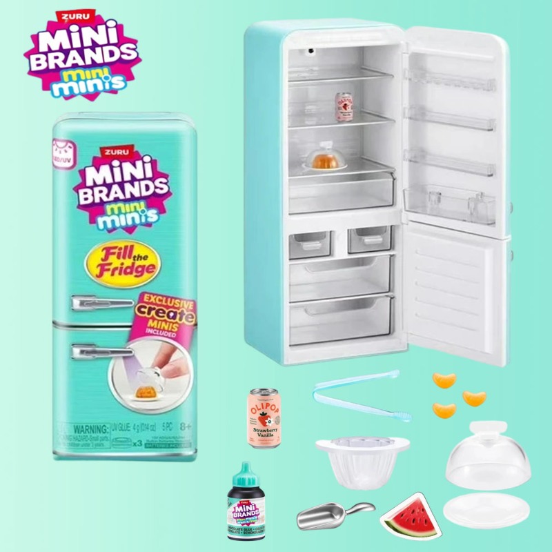 ZURU Mini Brands Mini Fridge S - огляд і ціна Model Kitchen Set Pvc