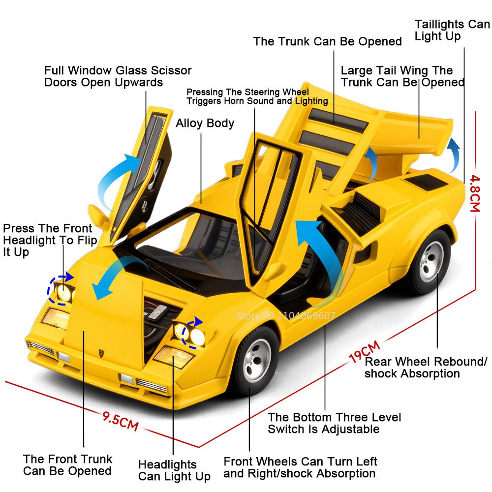 1:24 Countach LP500S REVUELTO  - огляд і ціна Model Kit Lamborghini