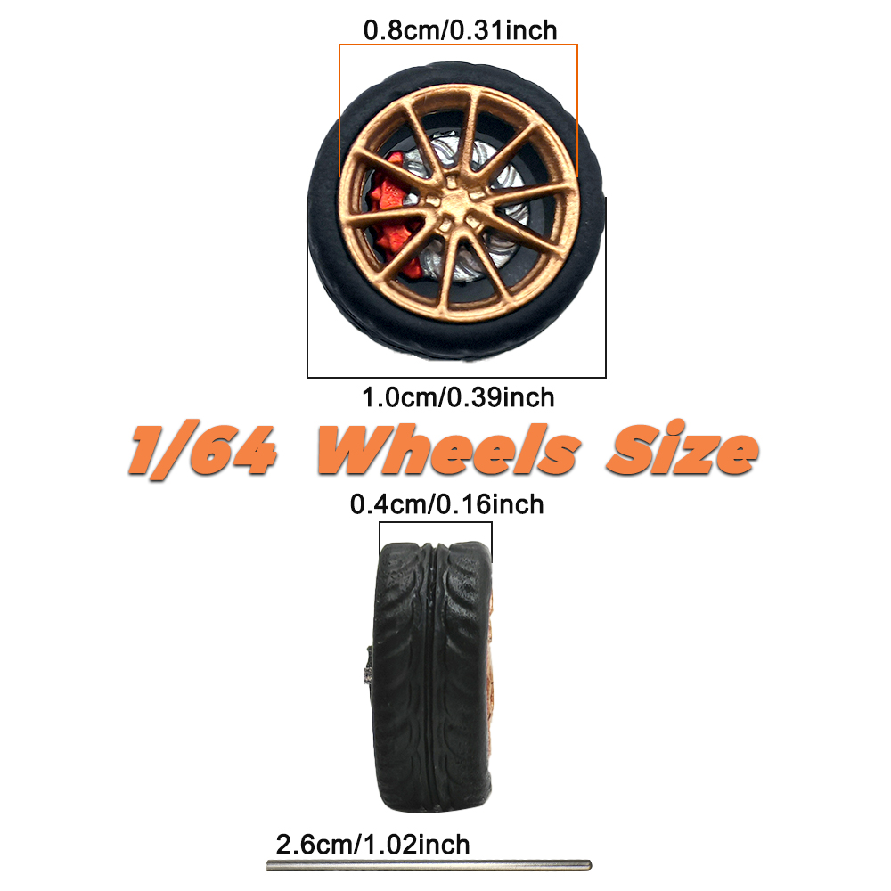 1/64 Model Car Wheels Tires 8  - огляд і ціна Model Kit Car